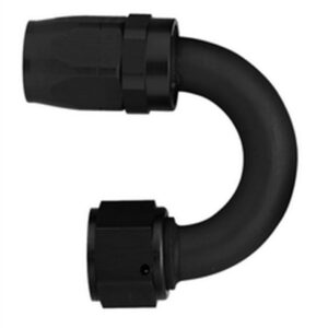 #8 180 Deg Hose End Black