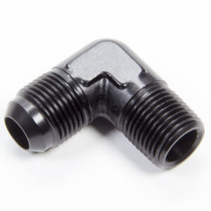 90 Deg Alum #10 Flare 1/2in Black