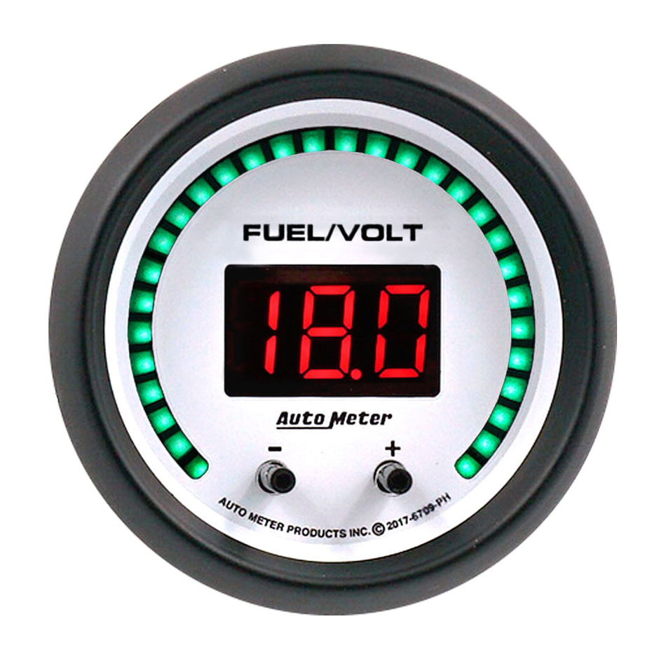 2-1/16 Fuel/Volt Gauge Elite Digital PH Series